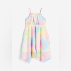 Toddler pastel Asymmetric Chiffon Dress H&M size 5T (4-5 yr) NWT never worn